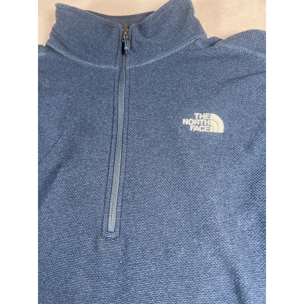 The North Face Pullover Mens‎ XL Blue 1/4 Zip Fleece Performance Hiking Top